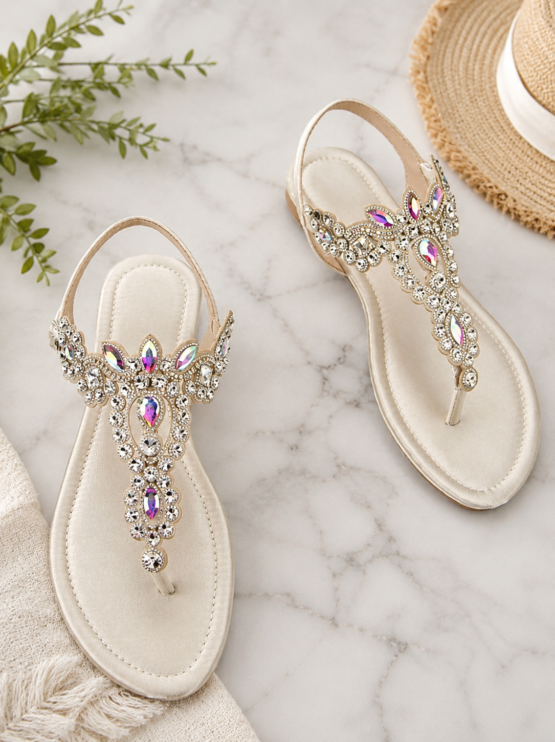 Elegant Rhinestone Sandals